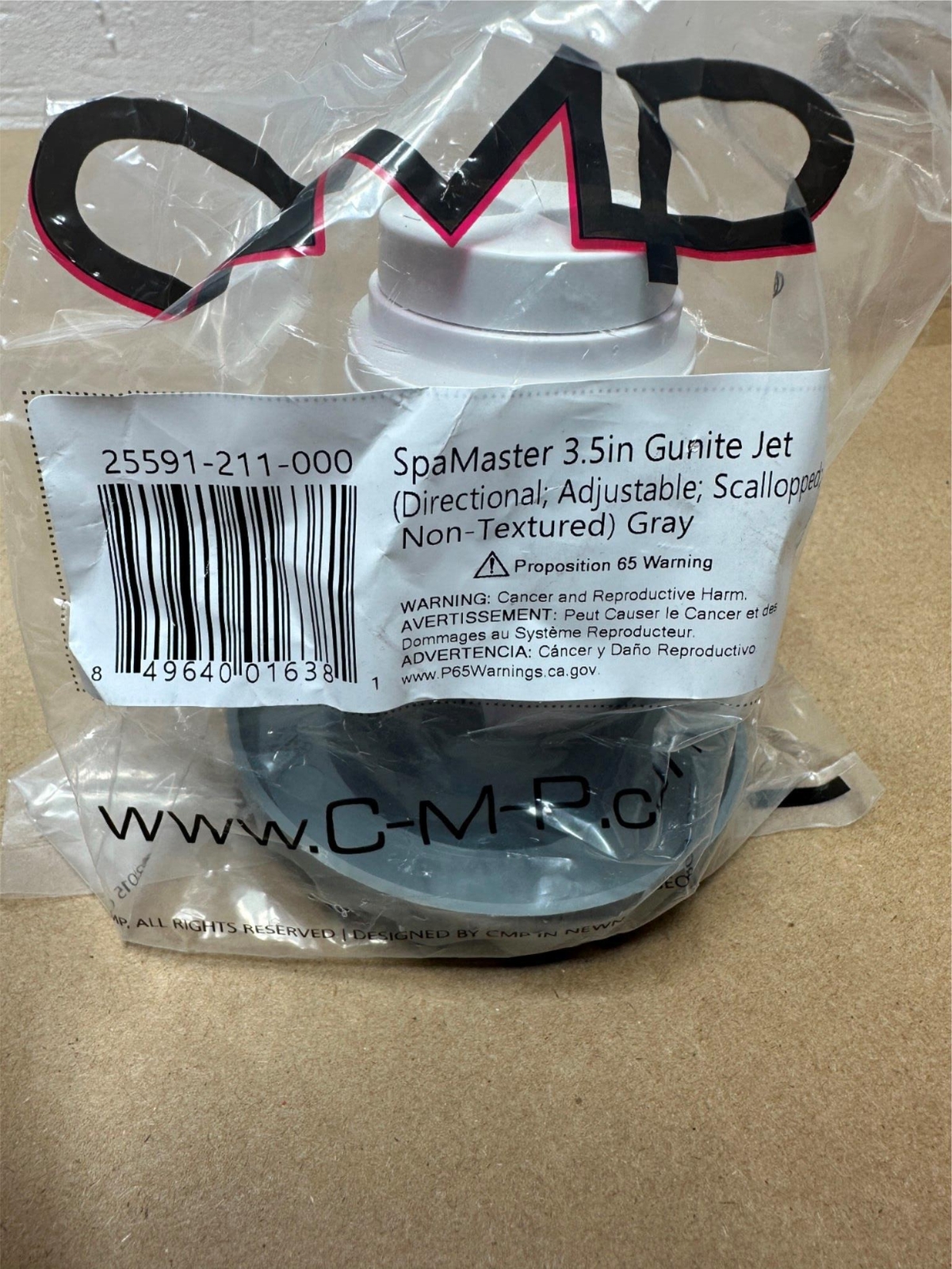 5x Pack Lot SpaMaster 25591-211-000 3.5&Prime; Gunite Scalloped Jet Gray Adjustable