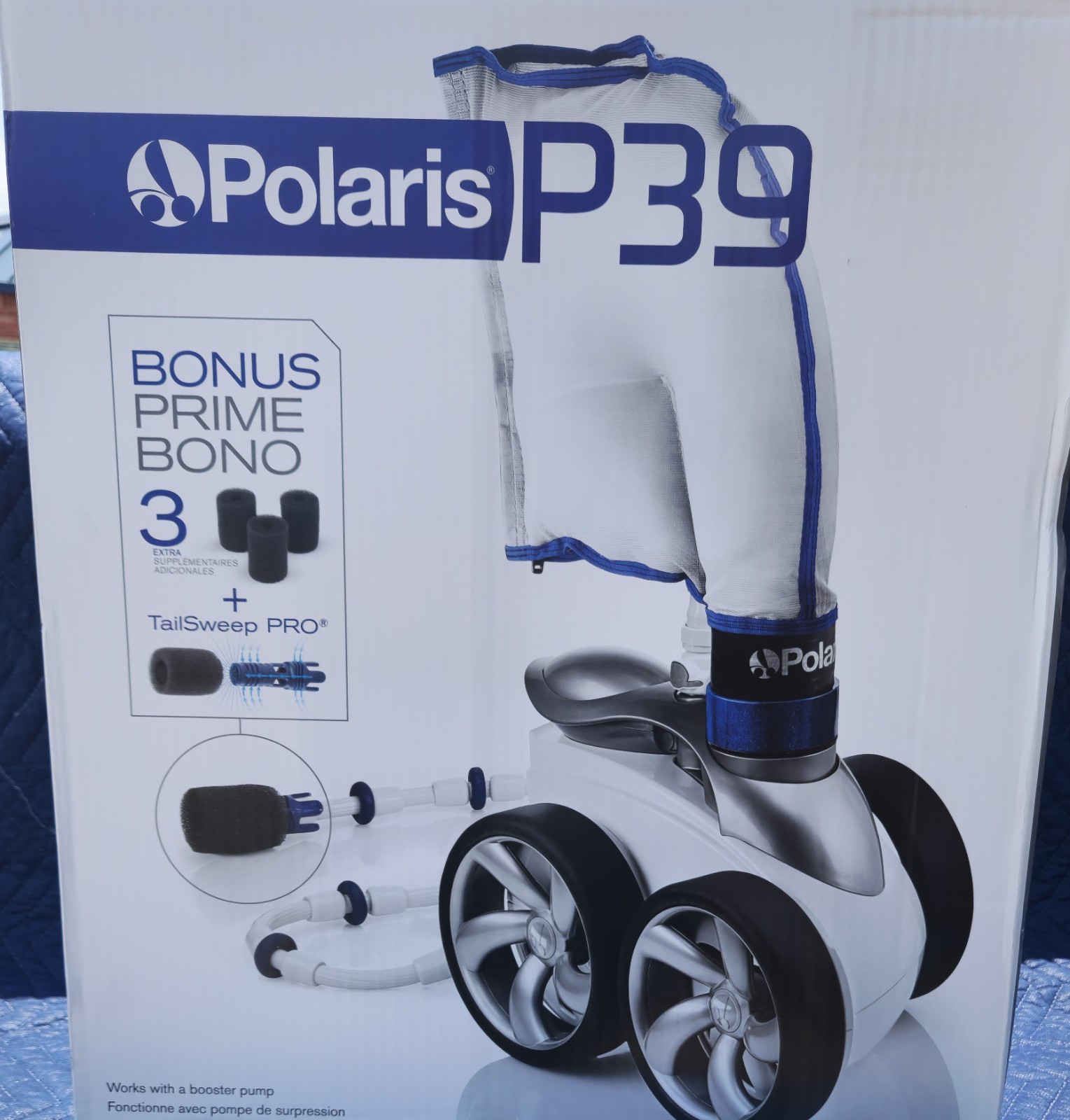 Polaris P39 Pressure Side Pool Cleaner – All Wheel Drive – TailSweep PRO – Dual
