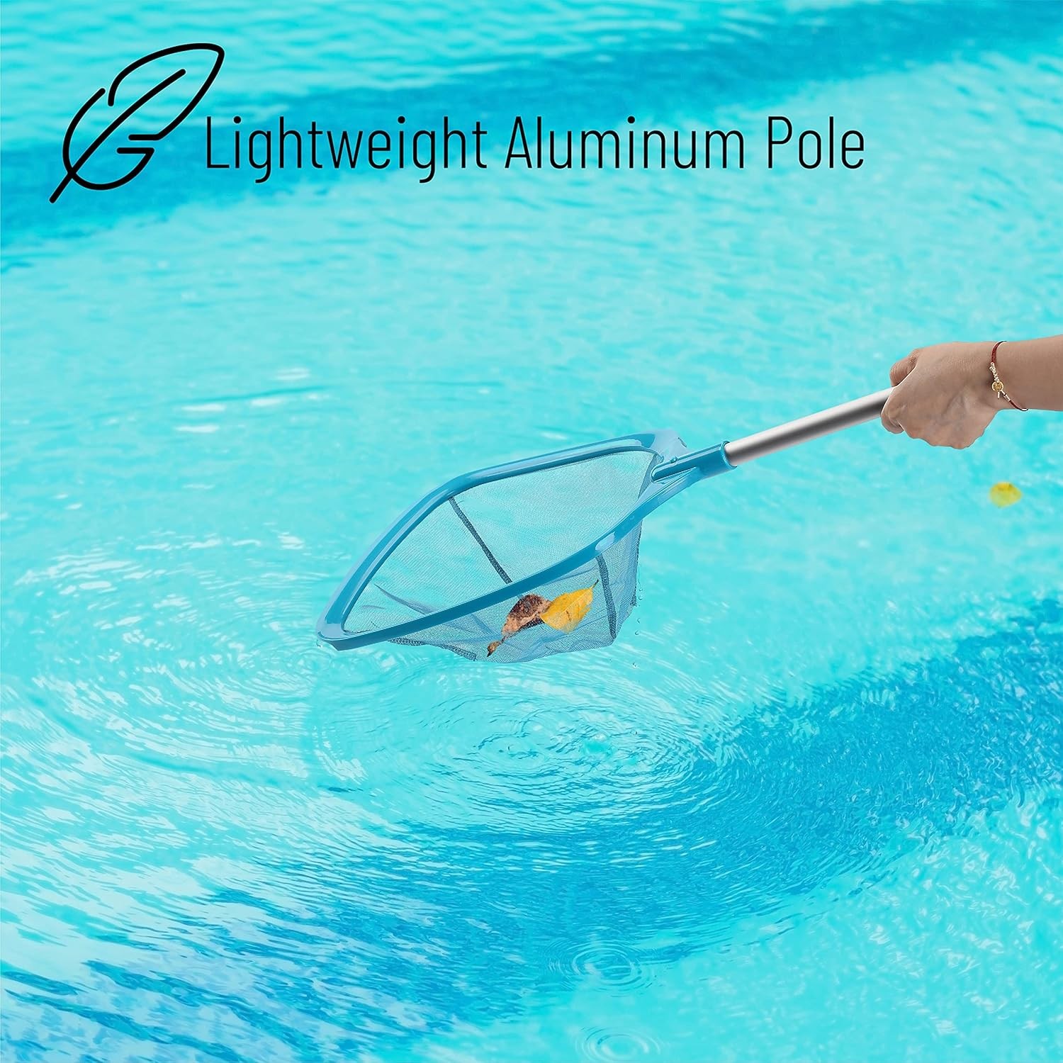 Pool Skimmer Net W/ Pole 25&Prime; Hot Tub Skimmer Net Leaf Skimmer W/ Pole Pond
