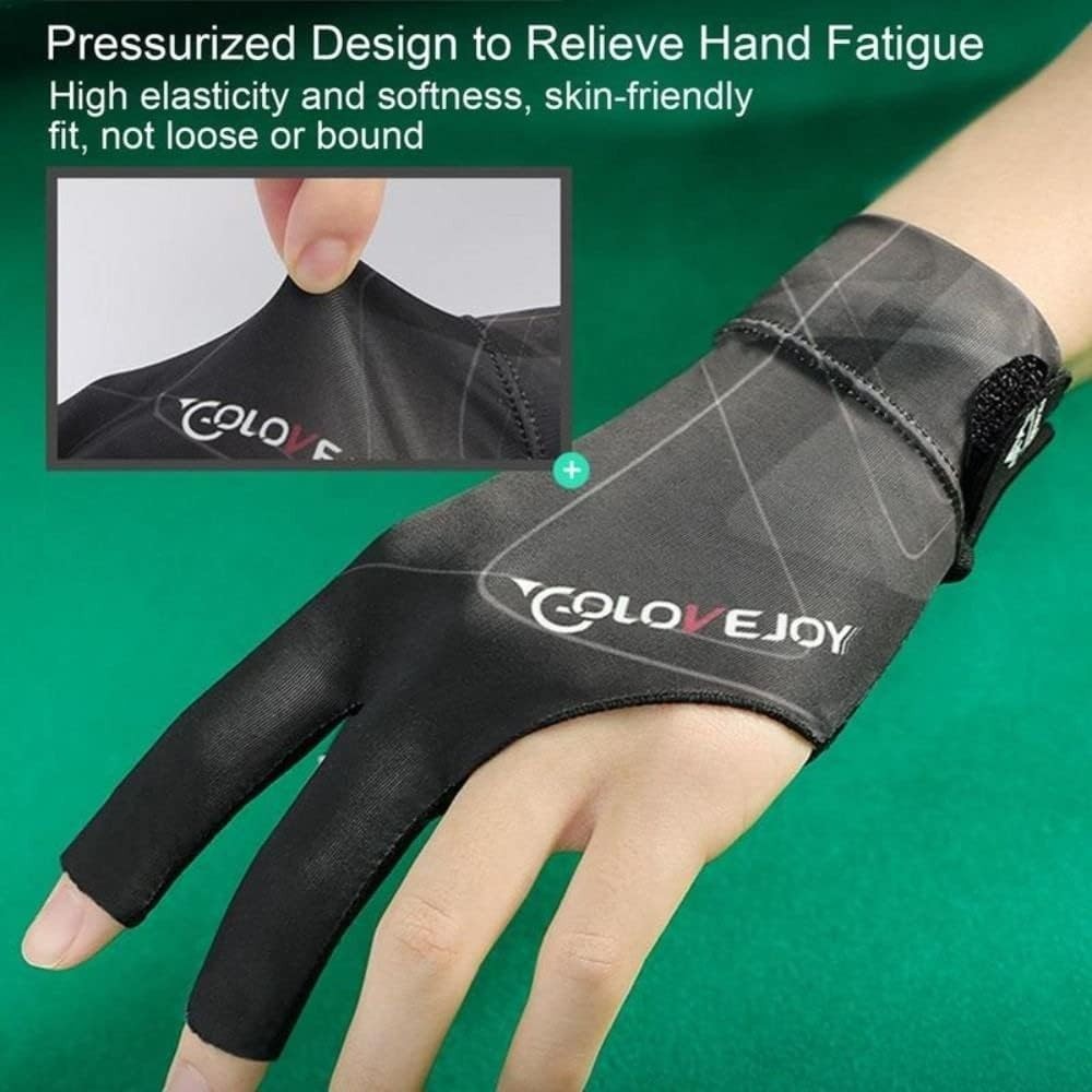 2 PCS Breathable Pool Gloves, Spandex Snooker Left Hand Three Fingers Glove, …