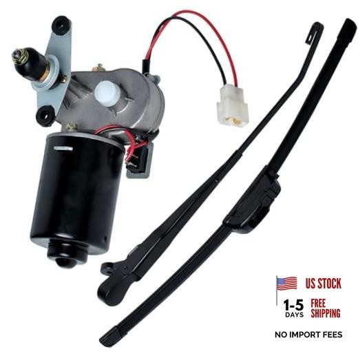 UTV Windshield Wiper Motor Kit 12V Compatible with 14&Prime; Arm + 16&Prime; Wiper Blade