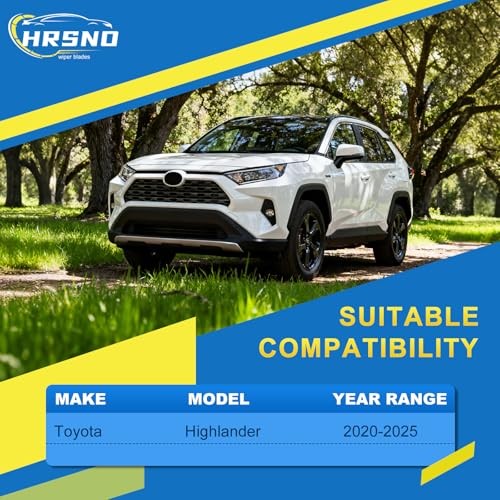 Wiper Blades:3 – Pack Windshield Wipers for Toyota Highlander 2020-2023 – All
