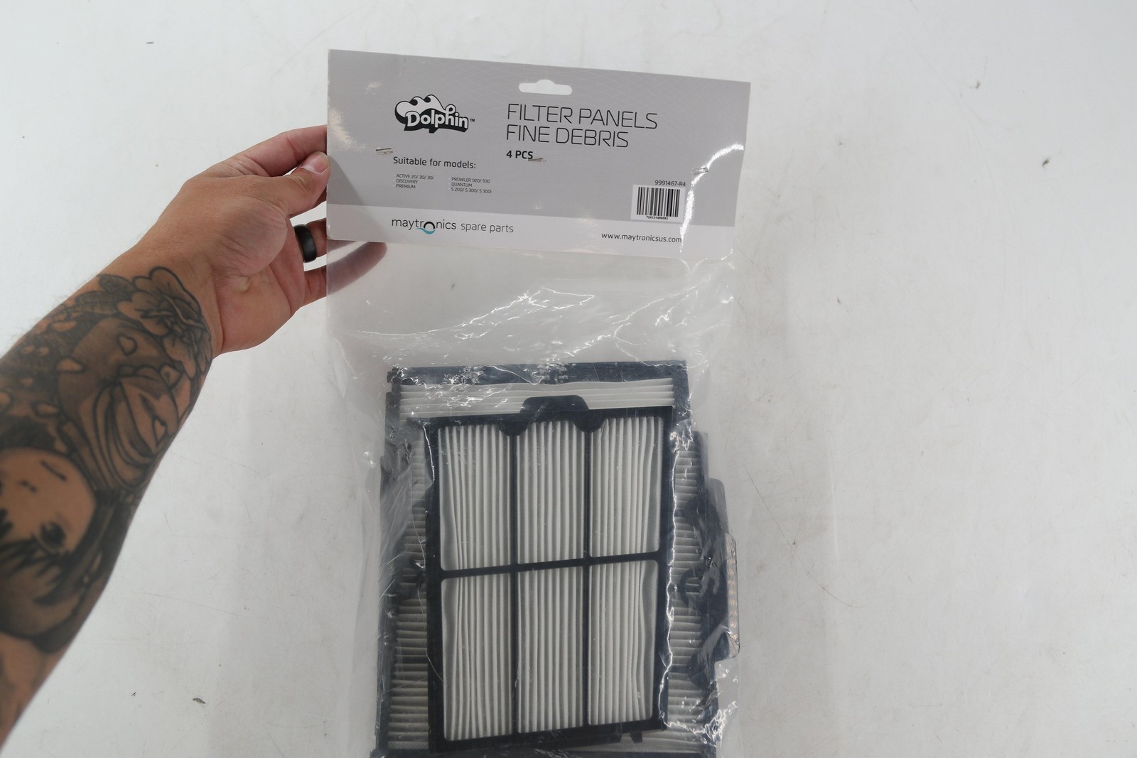 Dolphin Filter Panels Fine Debris 4 Pcs 9991467-R4 White Pool Cleaner Parts