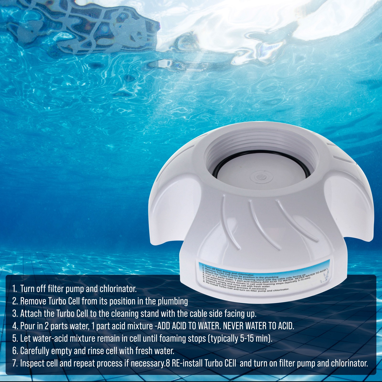 Pool Salt Cell Cleaning Stand -Replacement Compatible with Hayward GLX-CELLSTAND