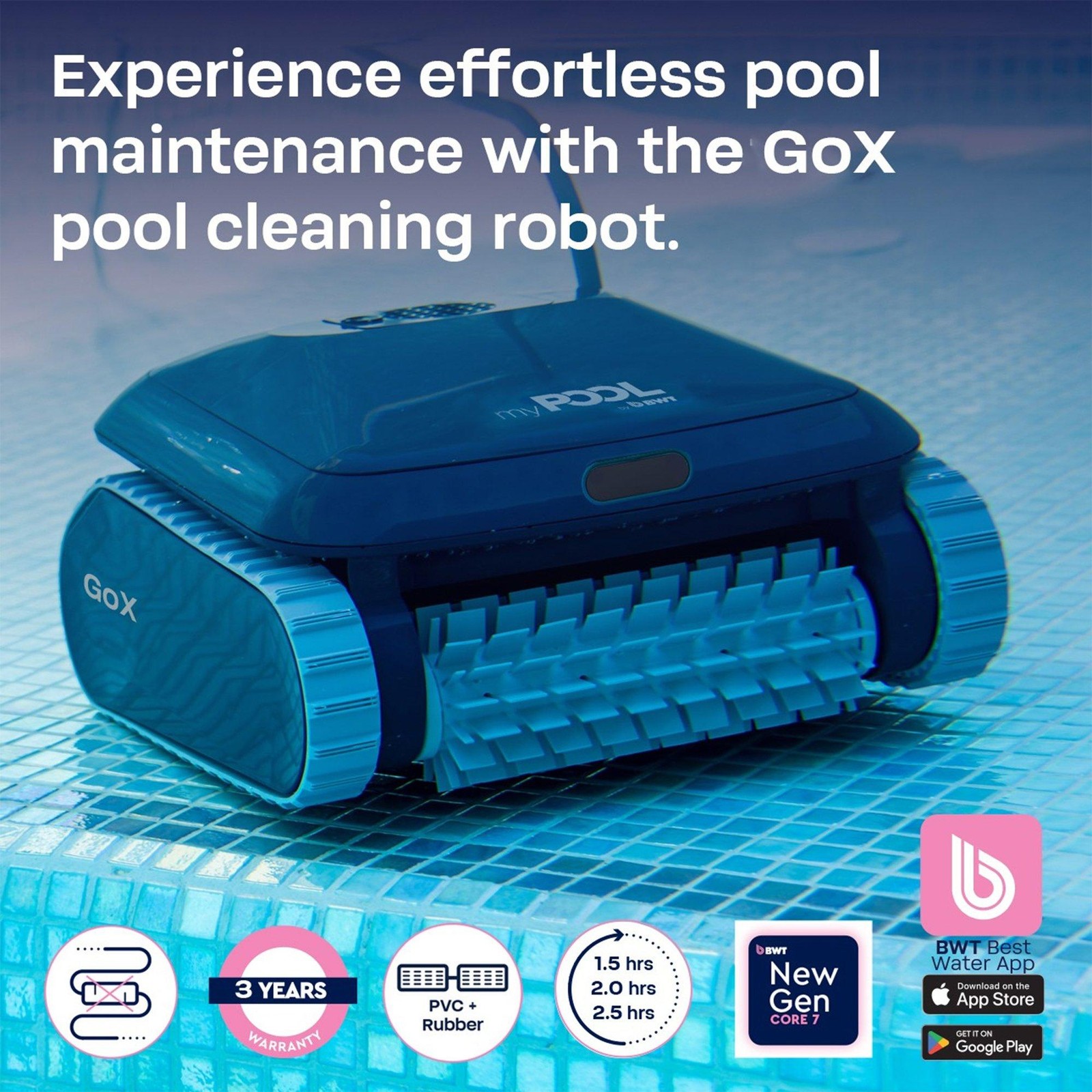 BWT MyPool Go X Robotic Pool Cleaner RURN-NOY0-GOX70