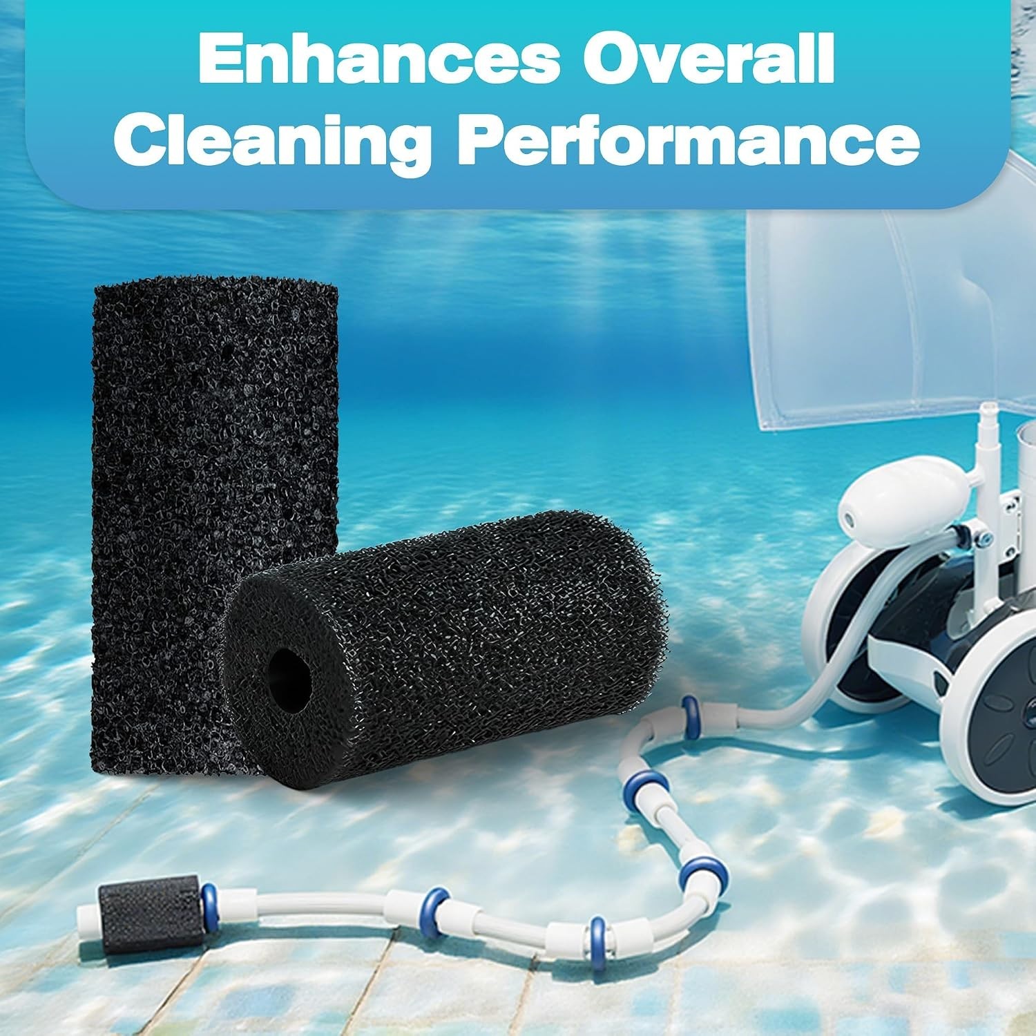 12 Pack for Polaris Pool Cleaner Parts, Sweep Hose Tail Scrubbers Replacement…