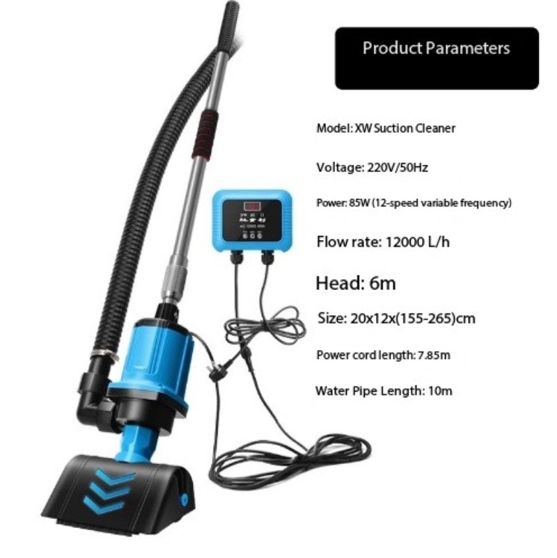 Fish Pond Filter Swimming Pool Cleaner Pond Sludge Suction Machine Dirt Suction