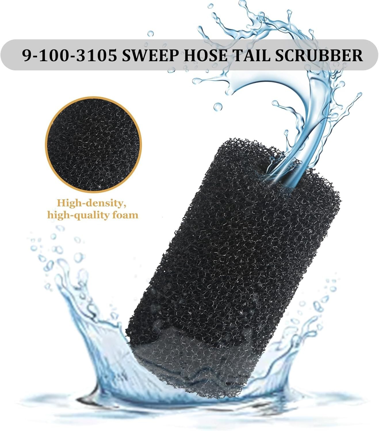 Pro-Grade 2 Tail Sweep Replacement & Foam Scrubbers for Polaris 3900, 180, 480