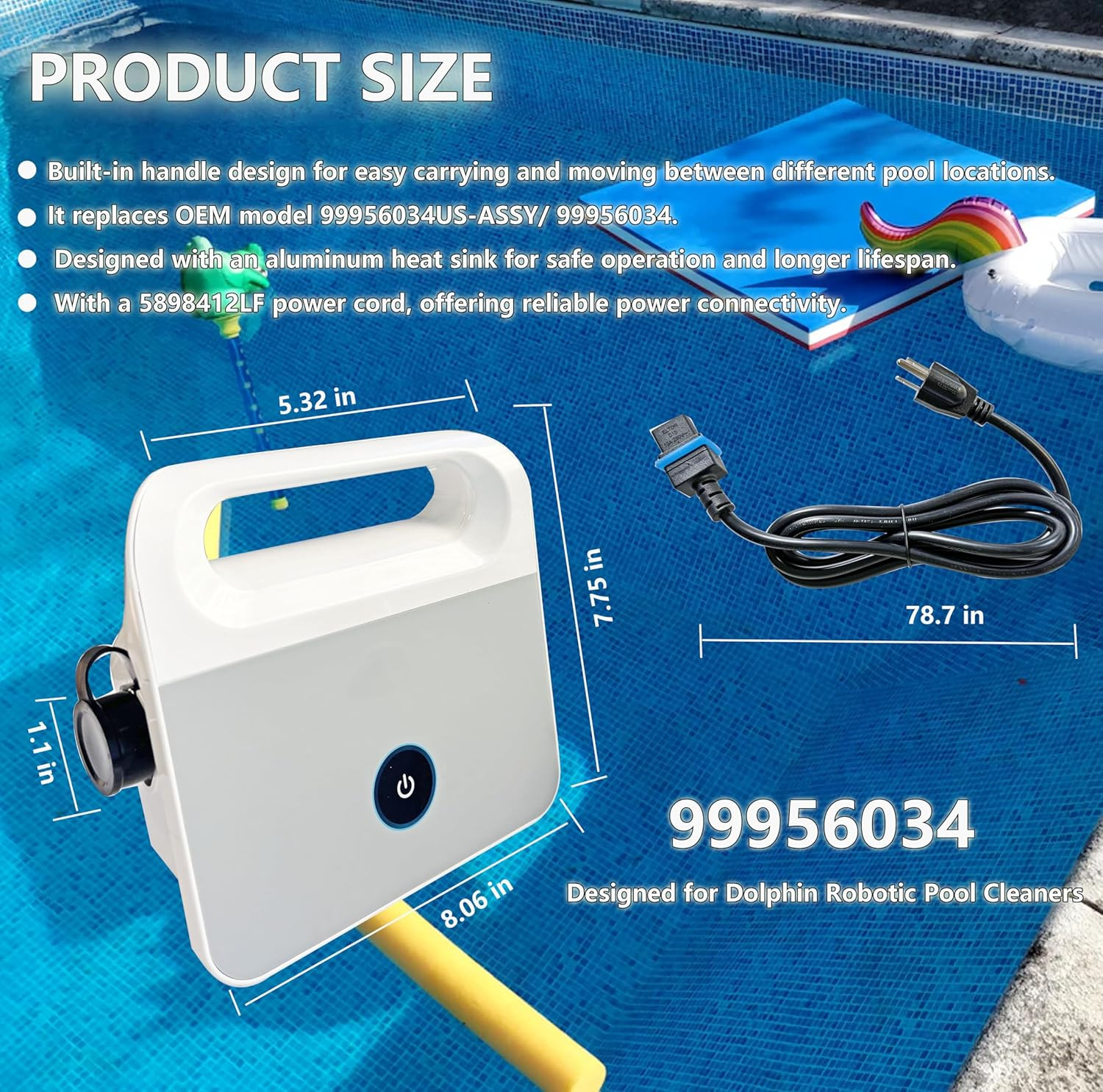 2026 Upgraded 99956034 Power Supply Unit (100-240VAC) with 5898412LF Power Cord,