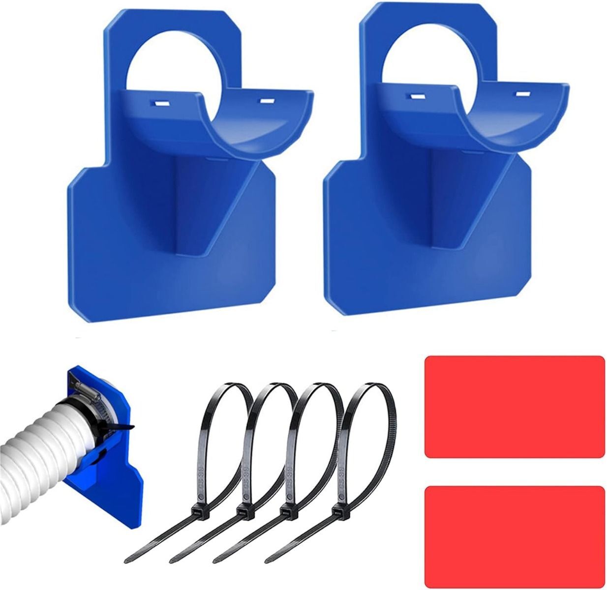 Swimming Pool Pipe Holder, 2pcs Pool Hose Bracket for Above Ground Pool, Blue