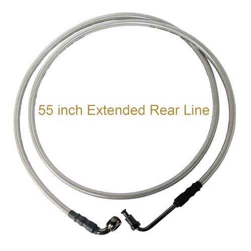 Extended Front & Rear Brake Hose Lines Brake Cable Set Compatible with Polaris