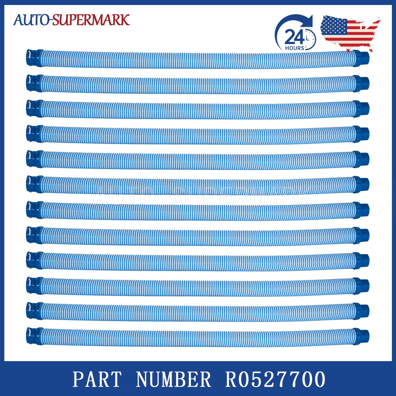 12 Pack For Zodiac Baracuda MX8 39 Inch Pool Vacuum Hose Twist Lock Hose