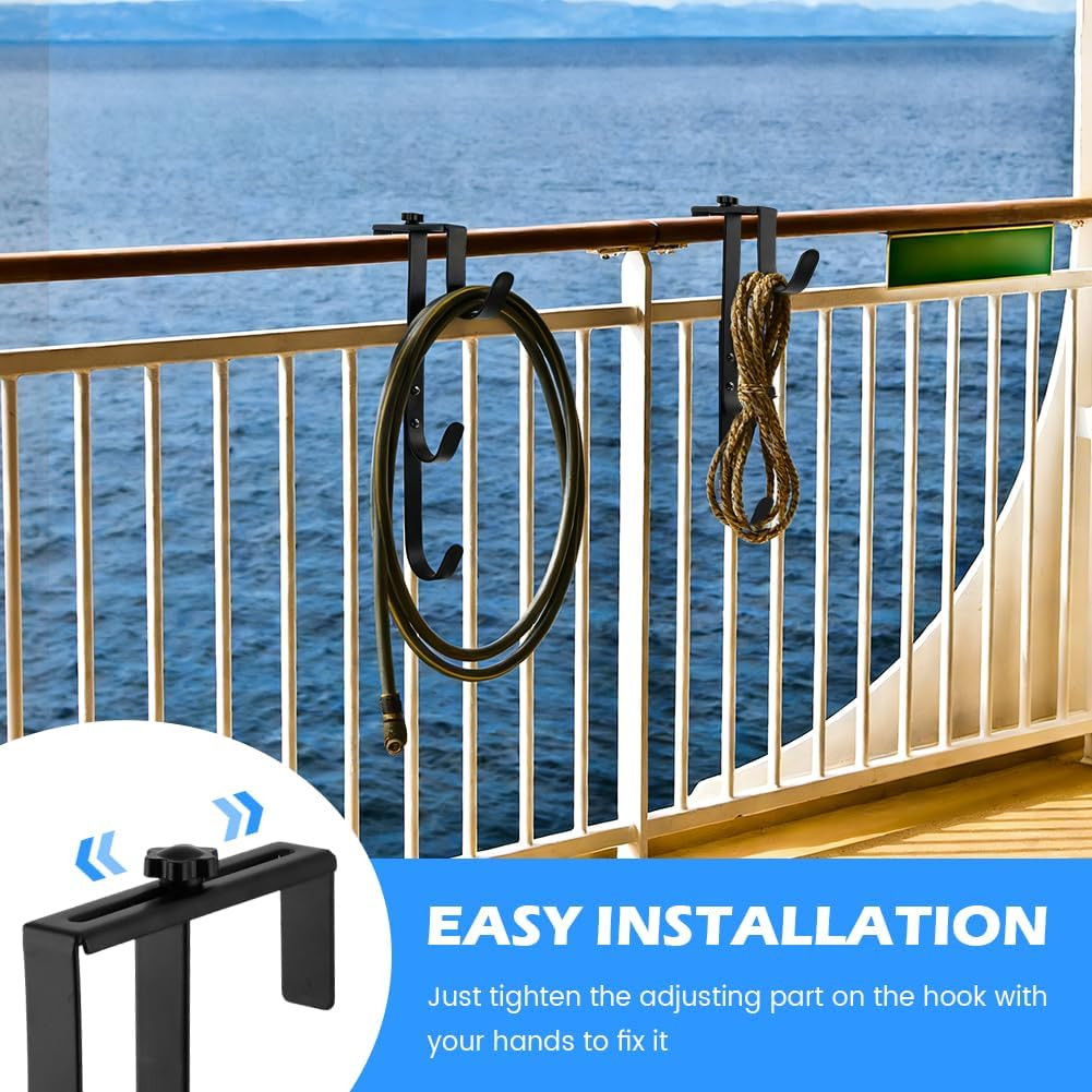 2Pcs Pool Pole Hangers – Adjustable Heavy Duty Hooks for Skimmers, Rakes, Brushe