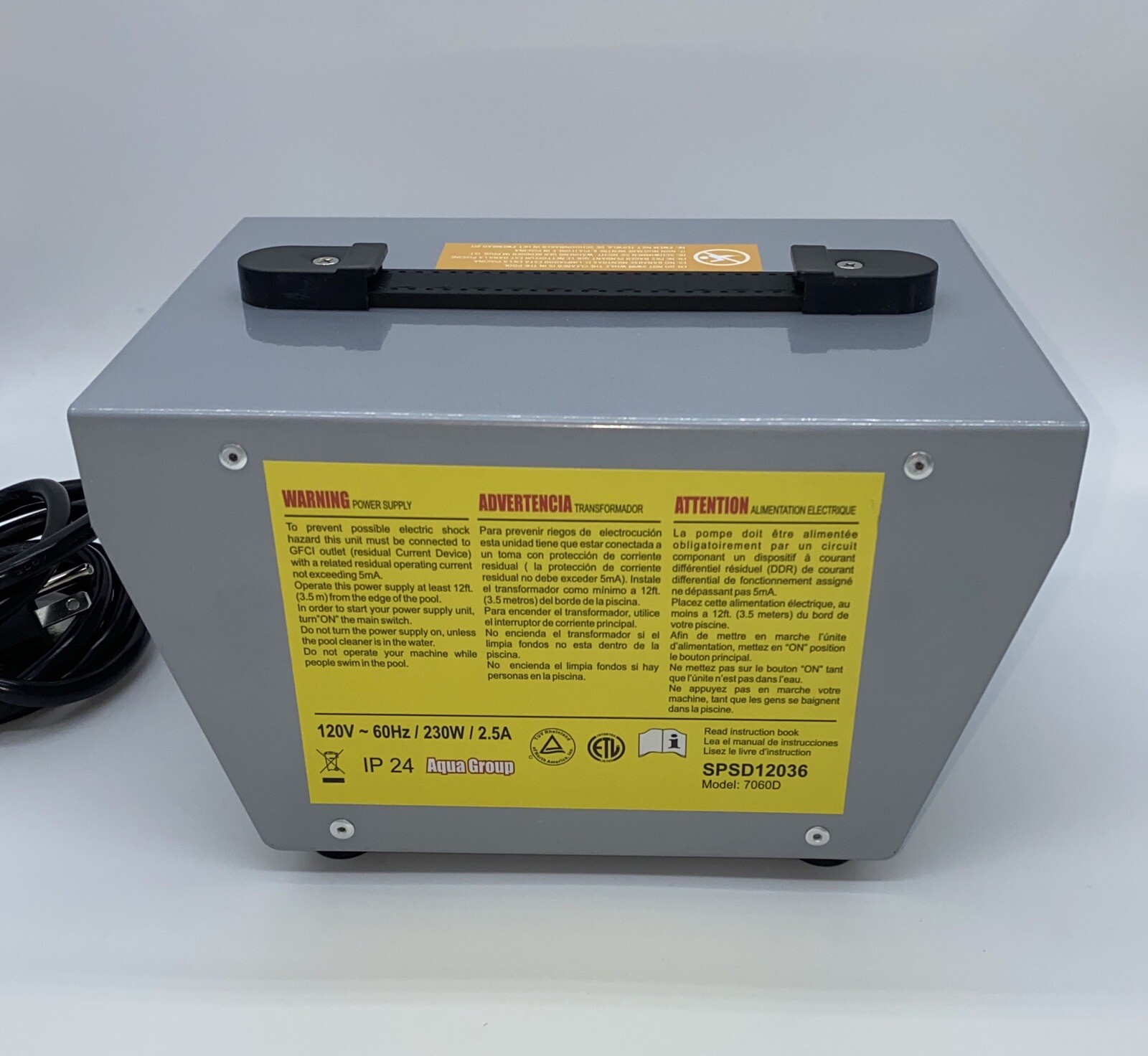Aquabot Classic Power Supply Model 7060D, Aquabot Classic Parts