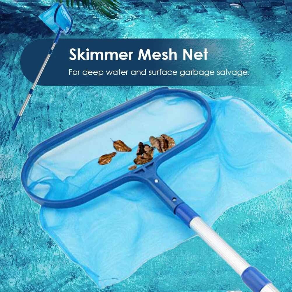 Swimming Pools Skimmer Net Leaf Rubbish Cleaning Rake Mesh Bag Pool Accessories