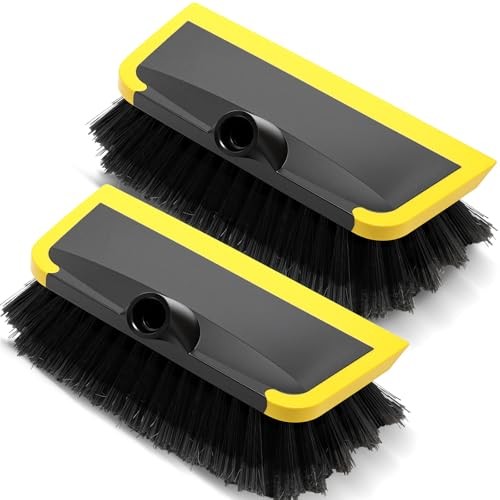 2 Pcs 10 Inch Solar Panel Soft Brush Cleaner Head, Bristles Scrub Gray Black