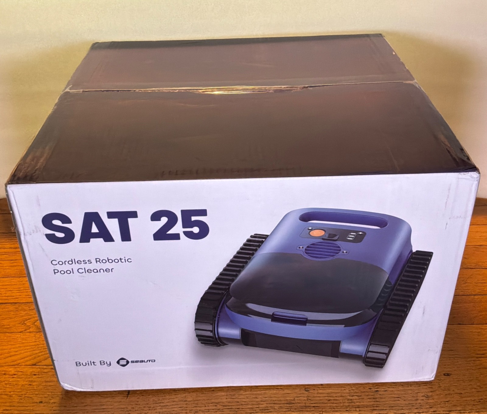 SAT 25 Cordless Robotic Pool Cleaner Wall-Waterline Sonar Navigation 3H Run Time