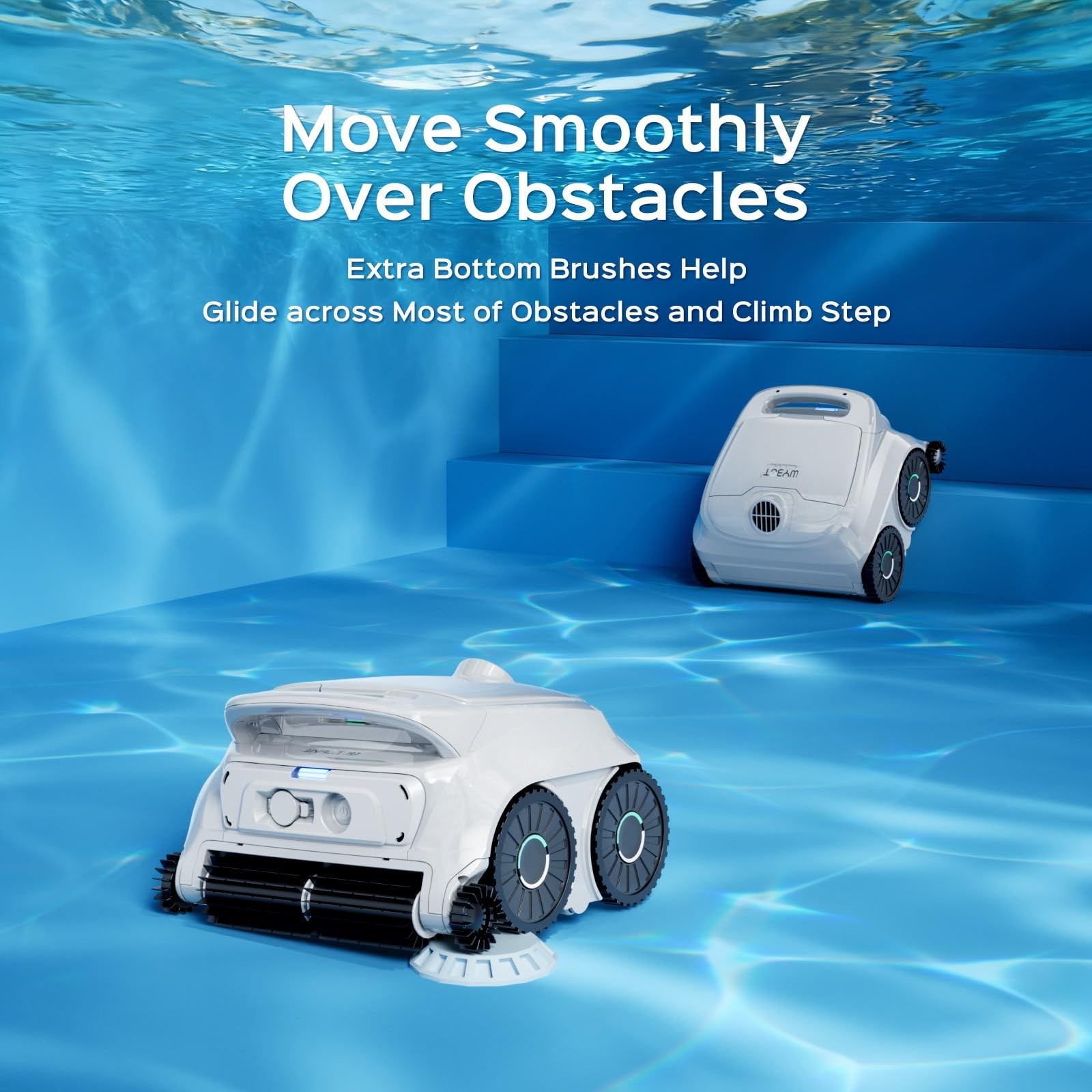 WYBOT B1 Robotic Pool Cleaner Cordless Wall Waterline Cleaning Edge Cleaning