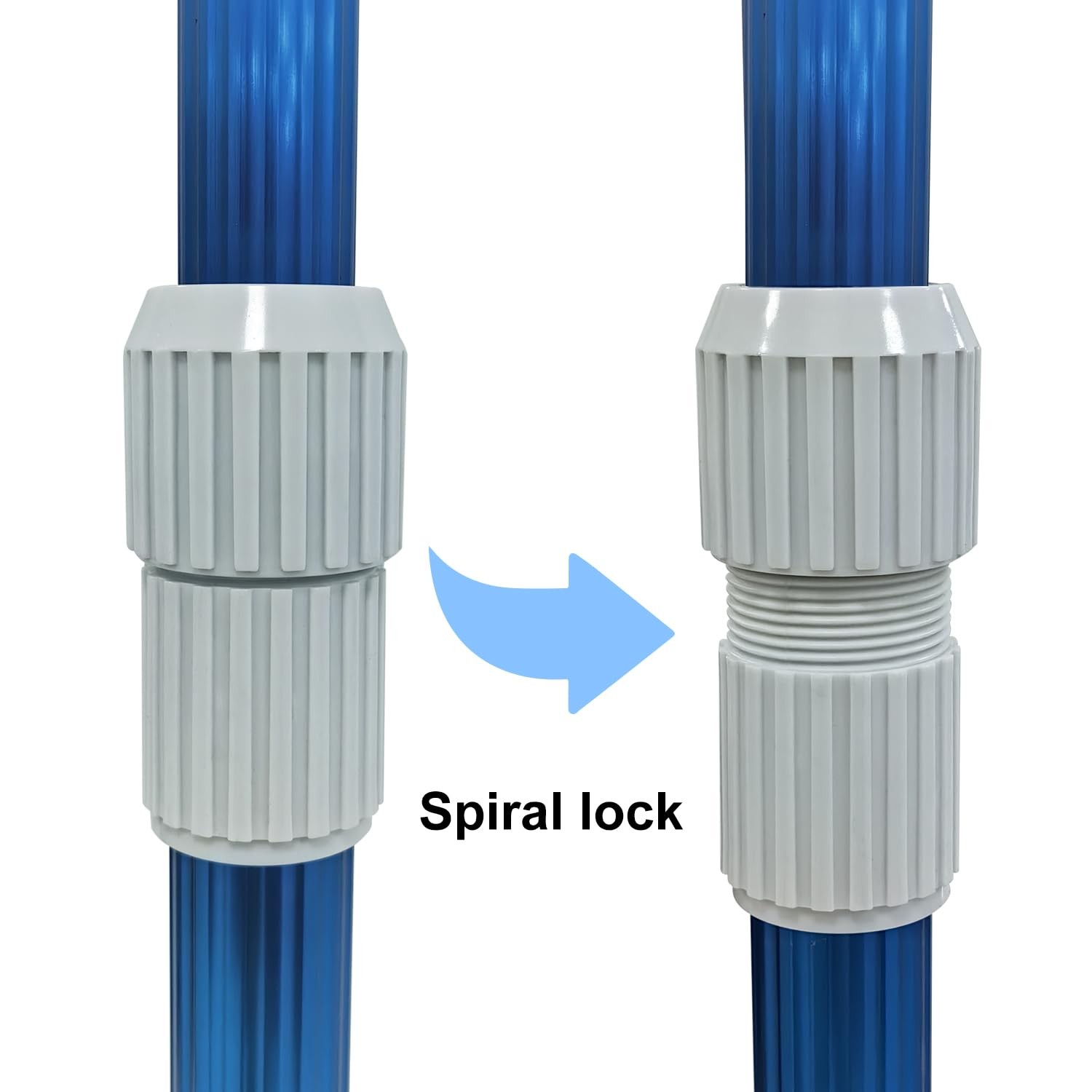 Durable 4-12 Ft Telescopic Pool Pole for Pool Cleaning, Anodized Aluminum Ext…
