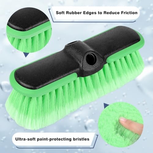 Car Wash Brush Head 10&Prime;, Soft Bristle Car Cleaning Brush Srub Brush 4 Pack
