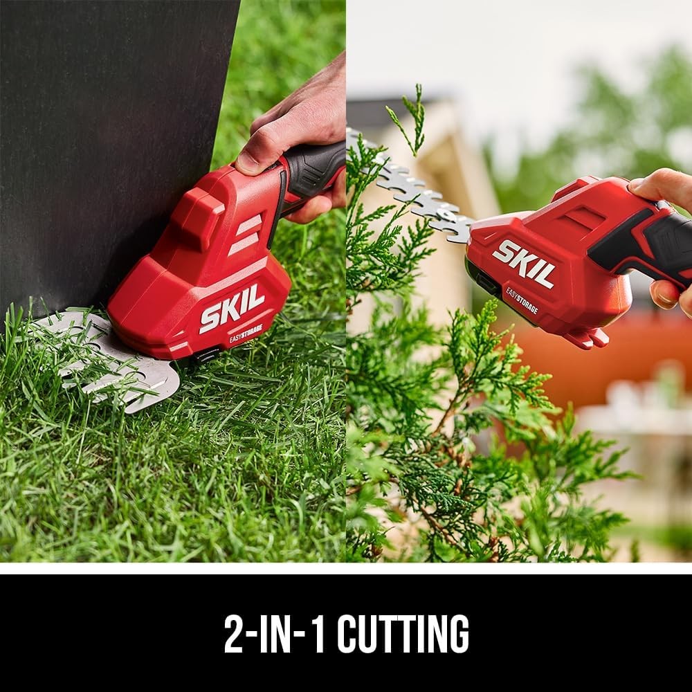 SKIL PWR CORE 20 20V Shear & Shrub 2-in-1 Kit Including 2.0Ah Battery and Charge