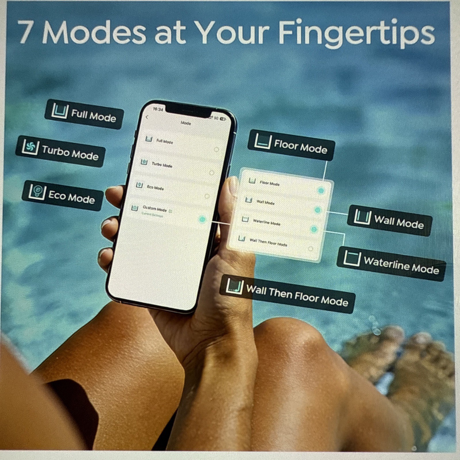 TALOSBO C1 Robotic Pool Cleaner, 180 m, 1615 sq.ft, Dual Filter, Smart Nav, App