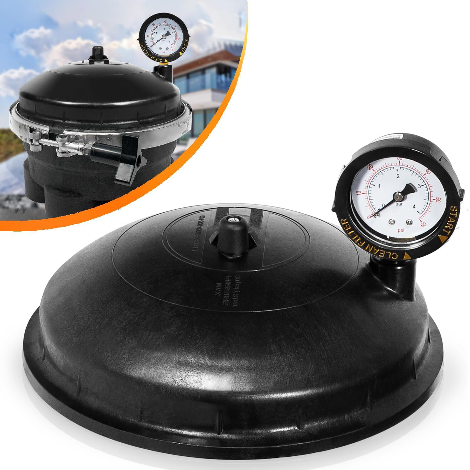 005-302-4300-03 Water Valve Top Dome Assembly with Gauge Pause Fit for Paramount