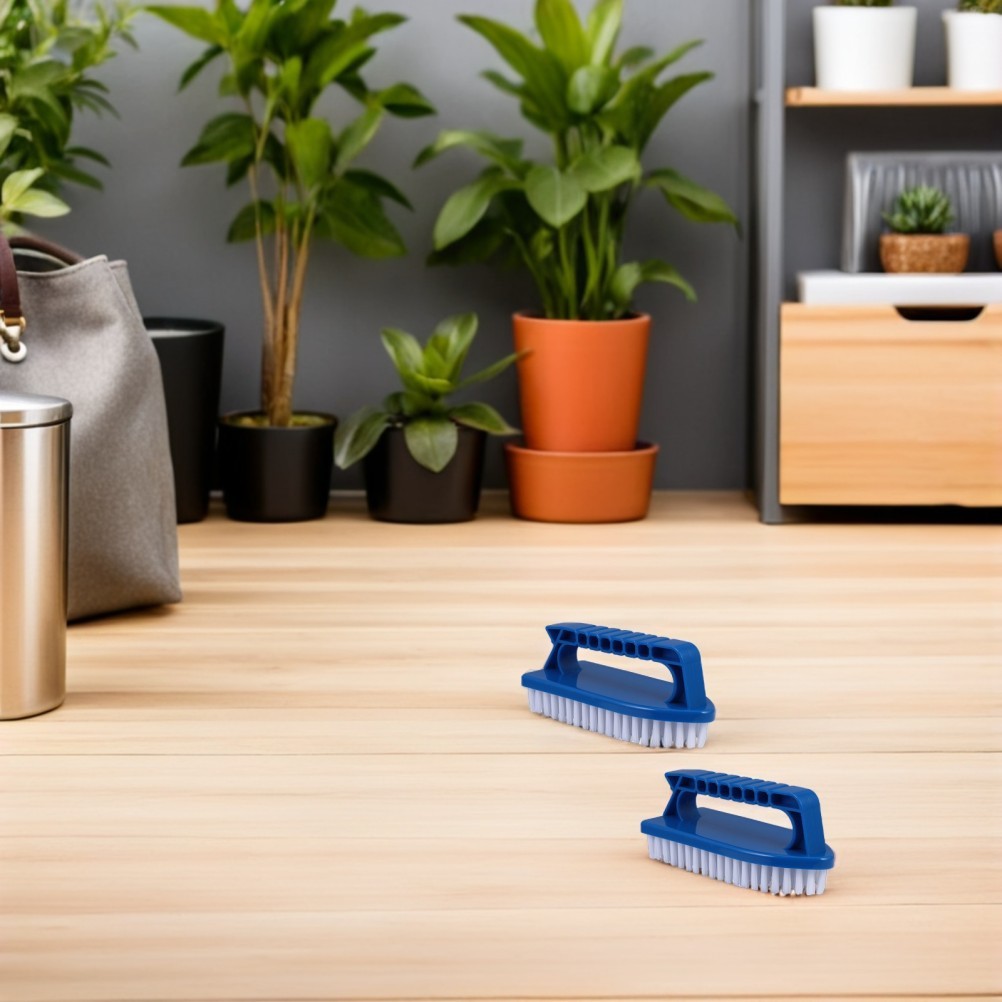 2Pcs Reusable Multi Purpose Scrub Brush for Pool Bathroom Tile Floor Cleaning