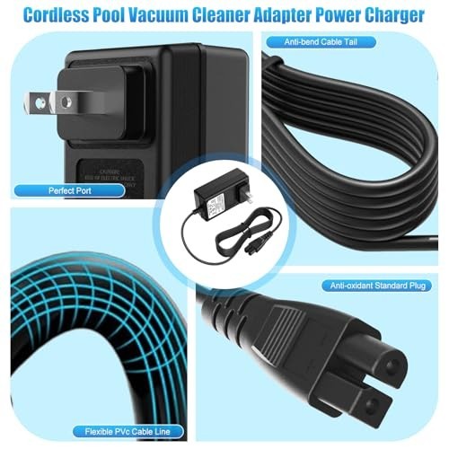 25.2V Charger Adapter for Robotic Pool Cleaner, Compatible with Cordless Vacuum