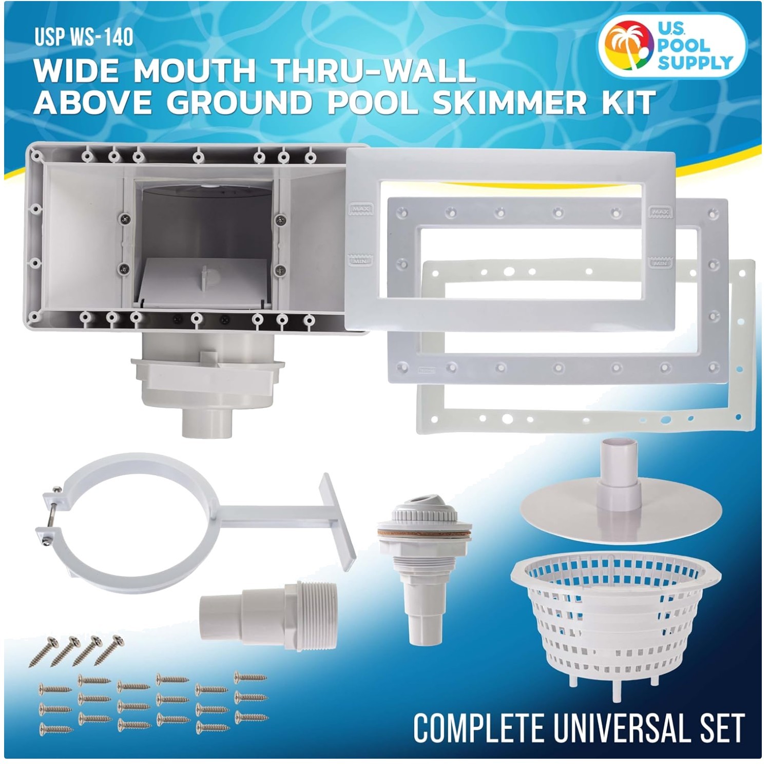Pool Skimmer Kit with Return Fitting – ABS Construction