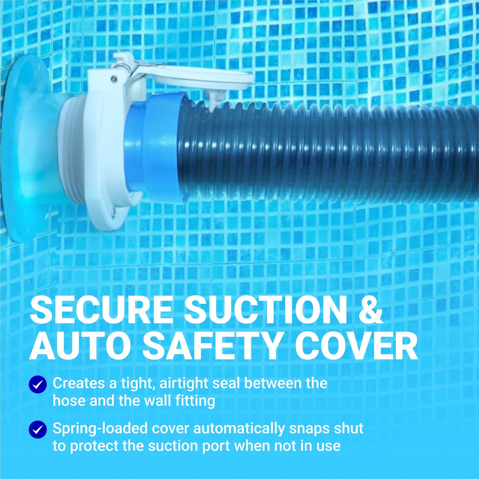 W400BWHP Free Rotating Vacuum Lock Safety Wall Fitting – Fit for Zodiac, Hayw…