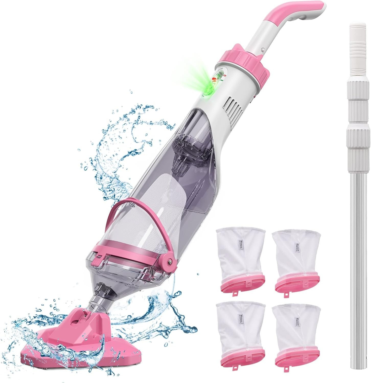 Above Ground Rechargeable Pool Vac Enhulk With Pole 18.5 GPM