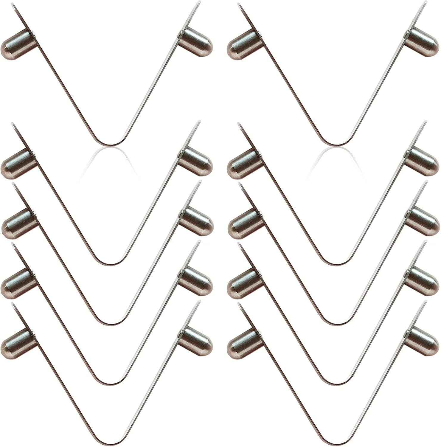10 PCS Stainless Steel V-Clips Butterfly V Clip for Swimming Pool Spa Brush, Lea