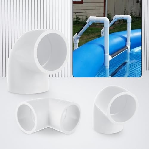 1 Inch 90 Degree Elbow PVC Fitting, 30 Pack 2 Way Furniture Grade PVC