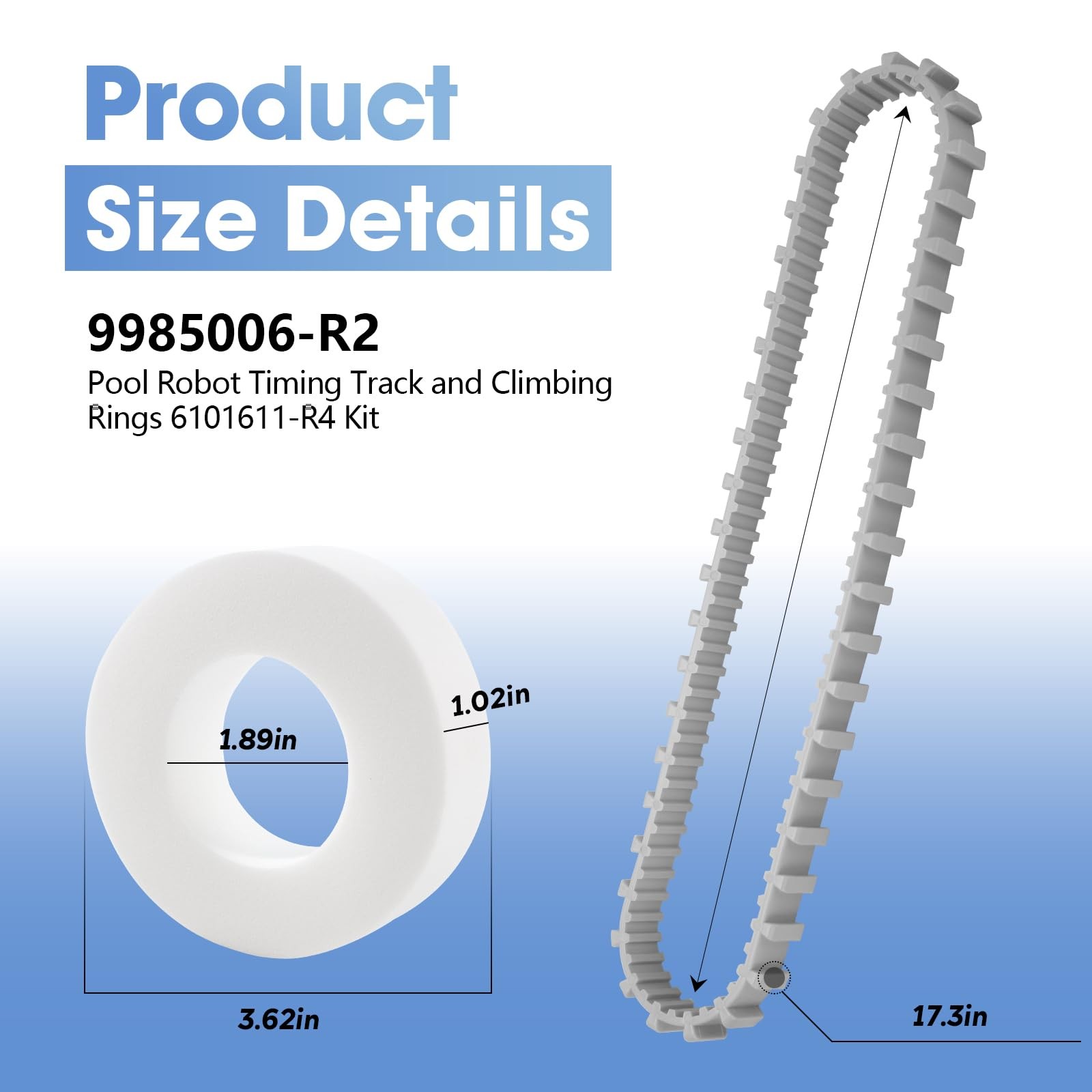 Pool Cleaner Replacement Parts Climbing Ring Track Guide Wheels Gear Kit