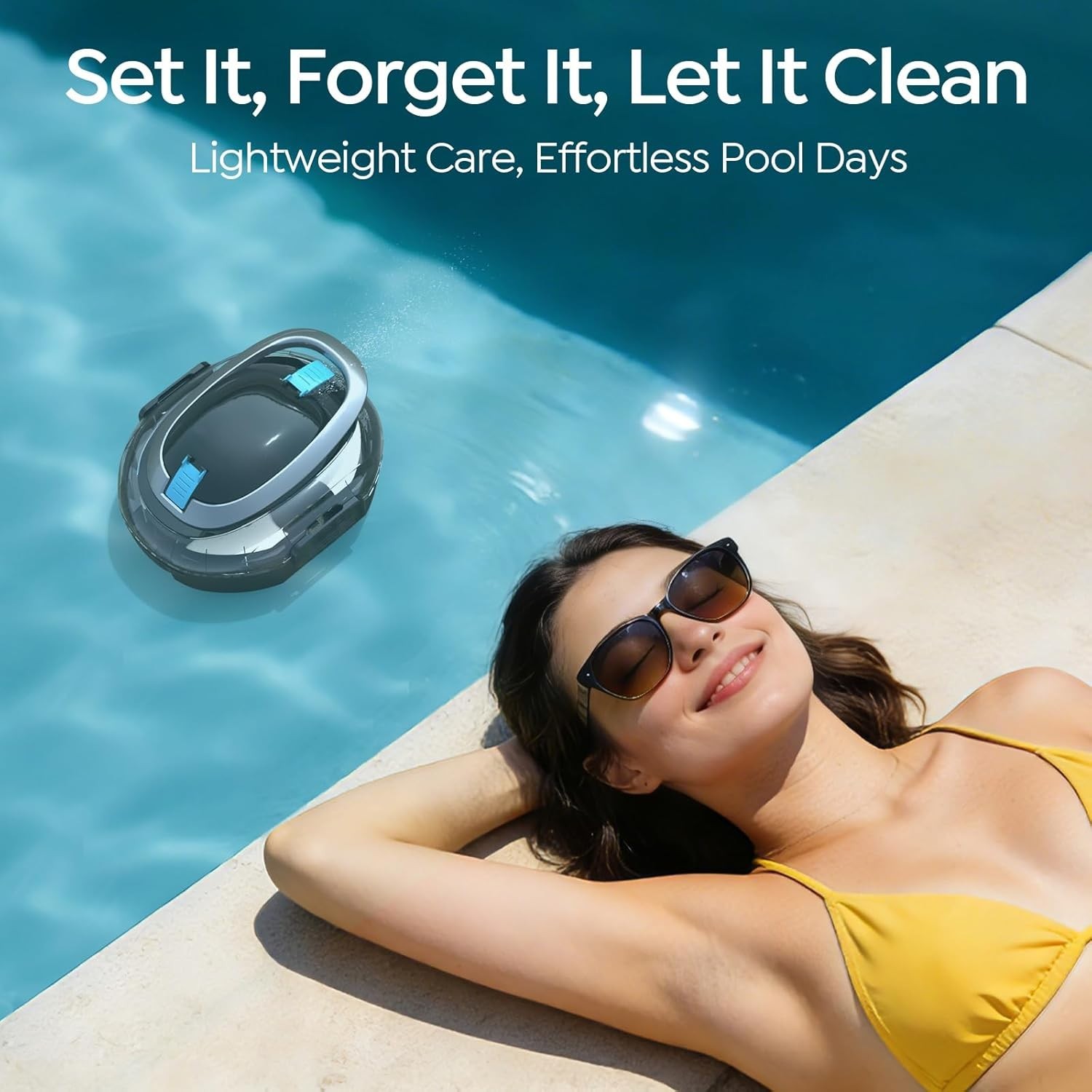 BRINBO S2 Cordless Pool Vacuum Robot; Above Ground Cleaner; 80 Min