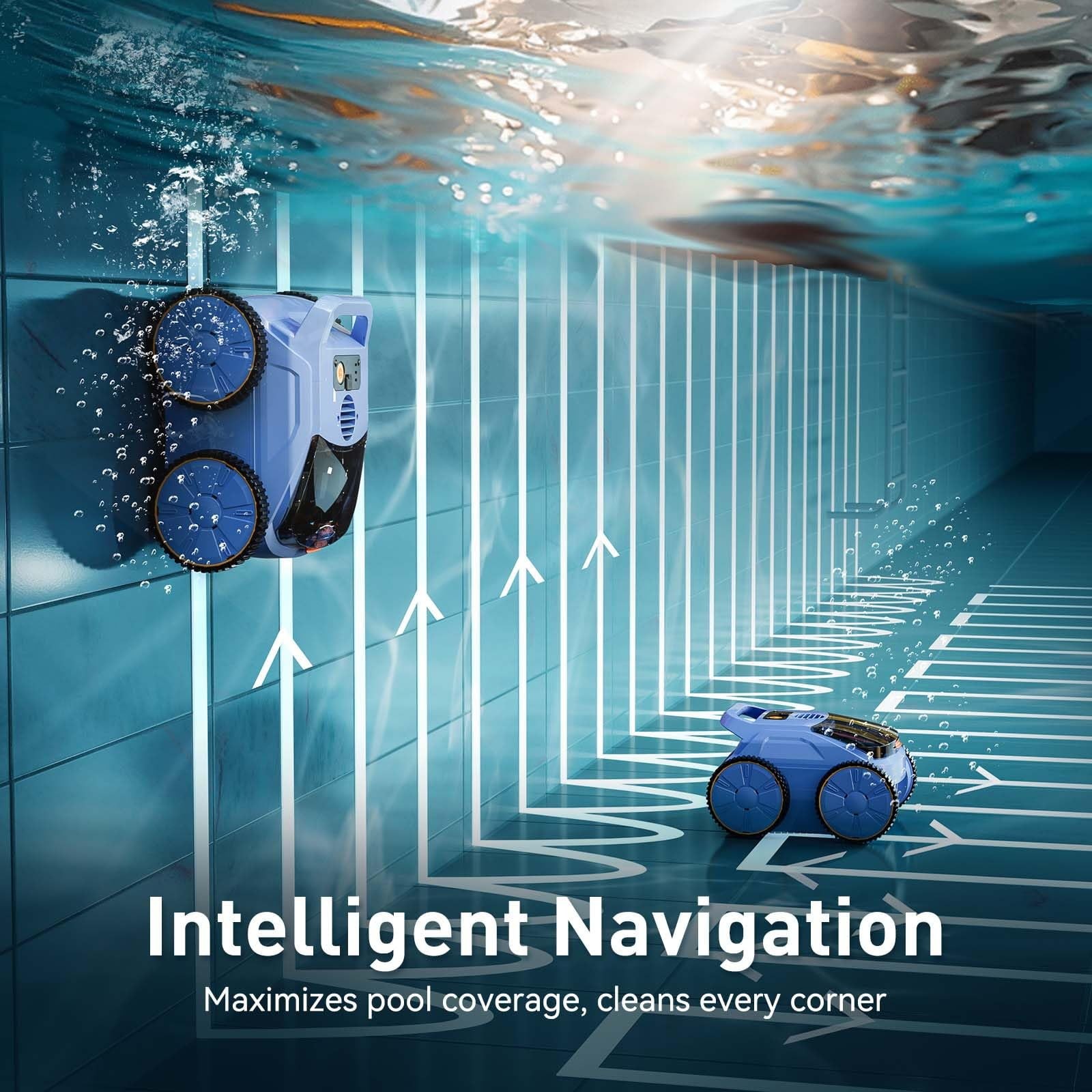 Seauto SAT 20 Robotic Pool Vacuum up to 180 Mins Run Time up to 2000 sq.ft