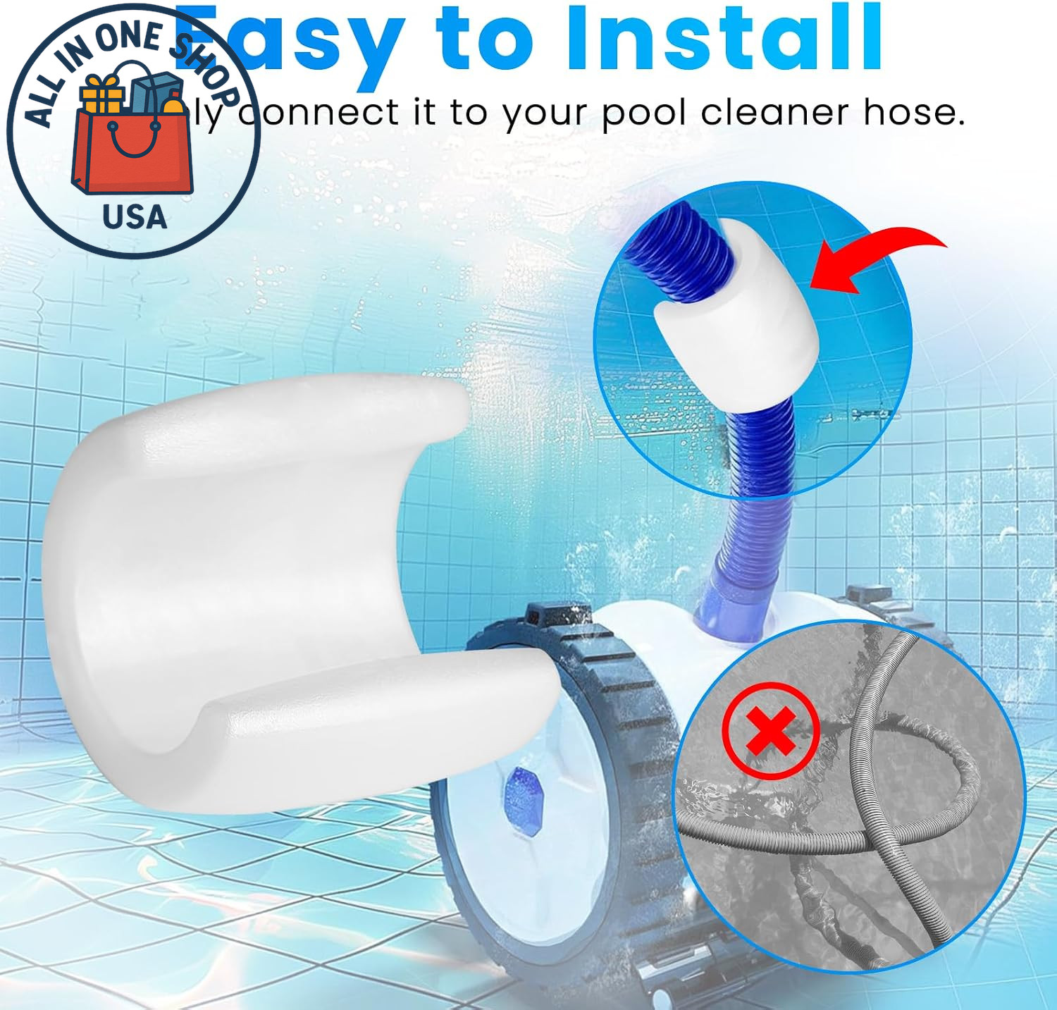 PVX280PK2 Pool Cleaner Hose Floats for Hayward Universal Cleaner, 4 Pcs