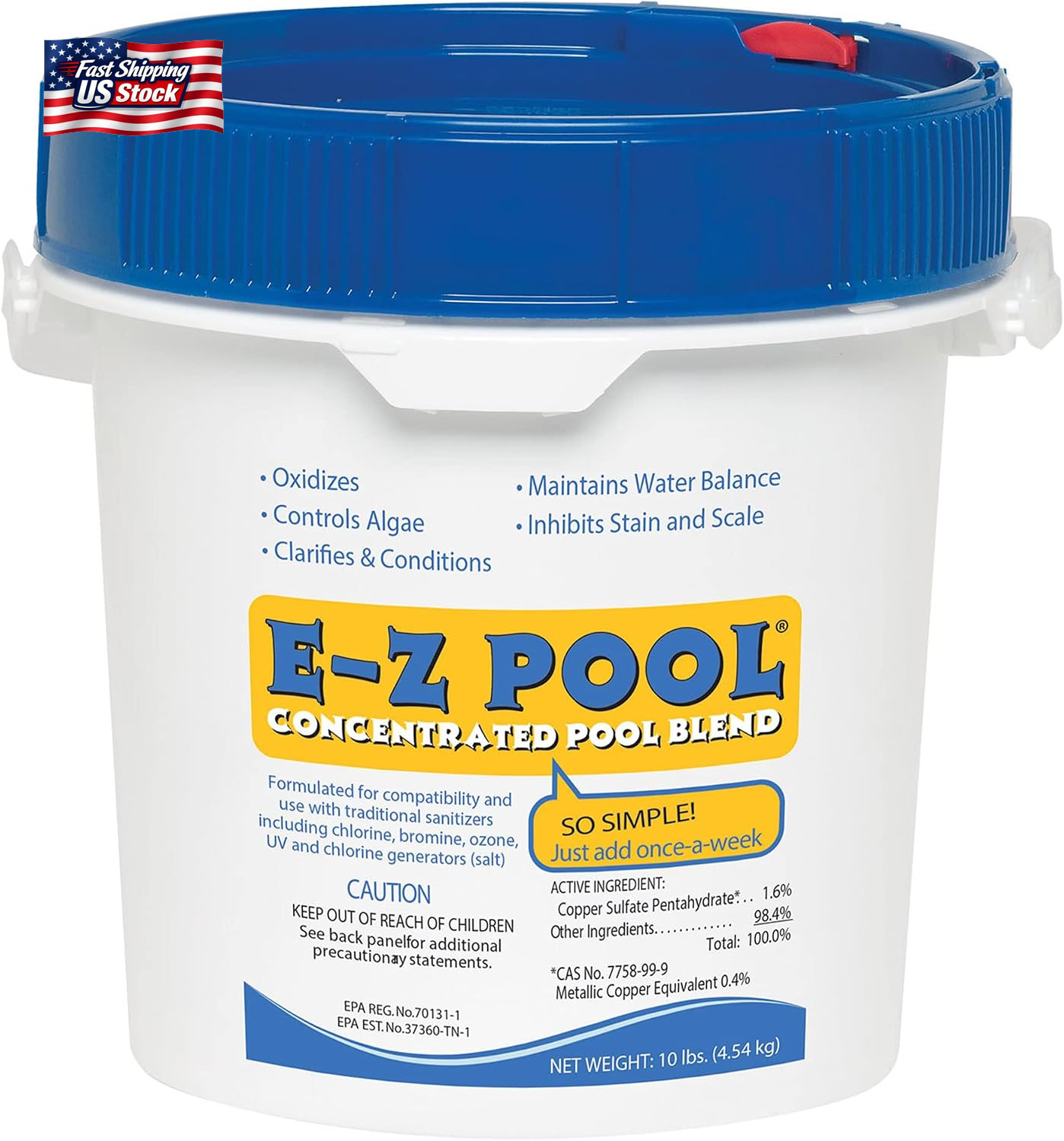 E-Z Pool Weekly All in 1 Concentrated Outdoor Swimming Pool Care Solution Blend