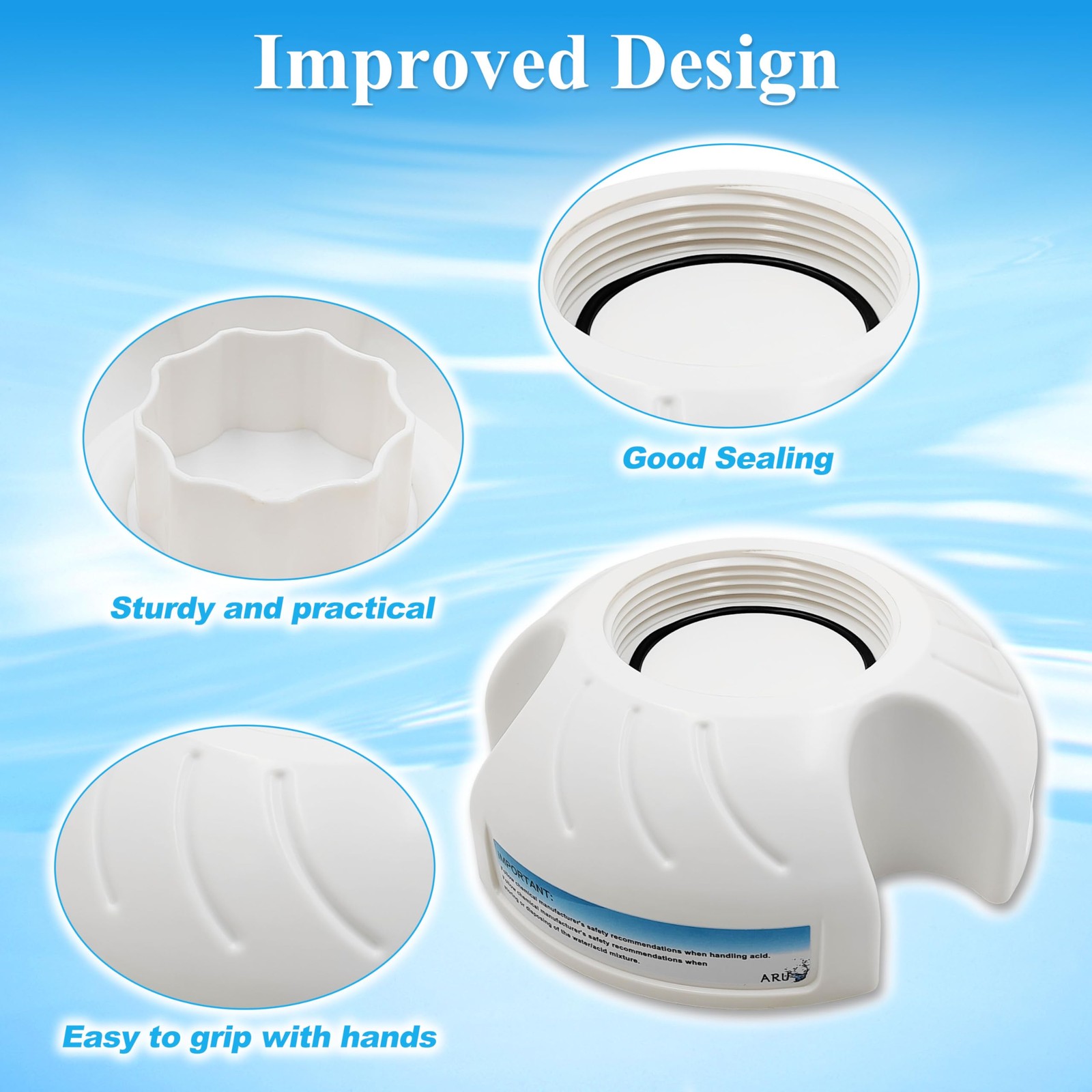 New Pool Salt Cell Cleaning Stand Cap W/ O-ring For Hayward / Goldline T-Cell