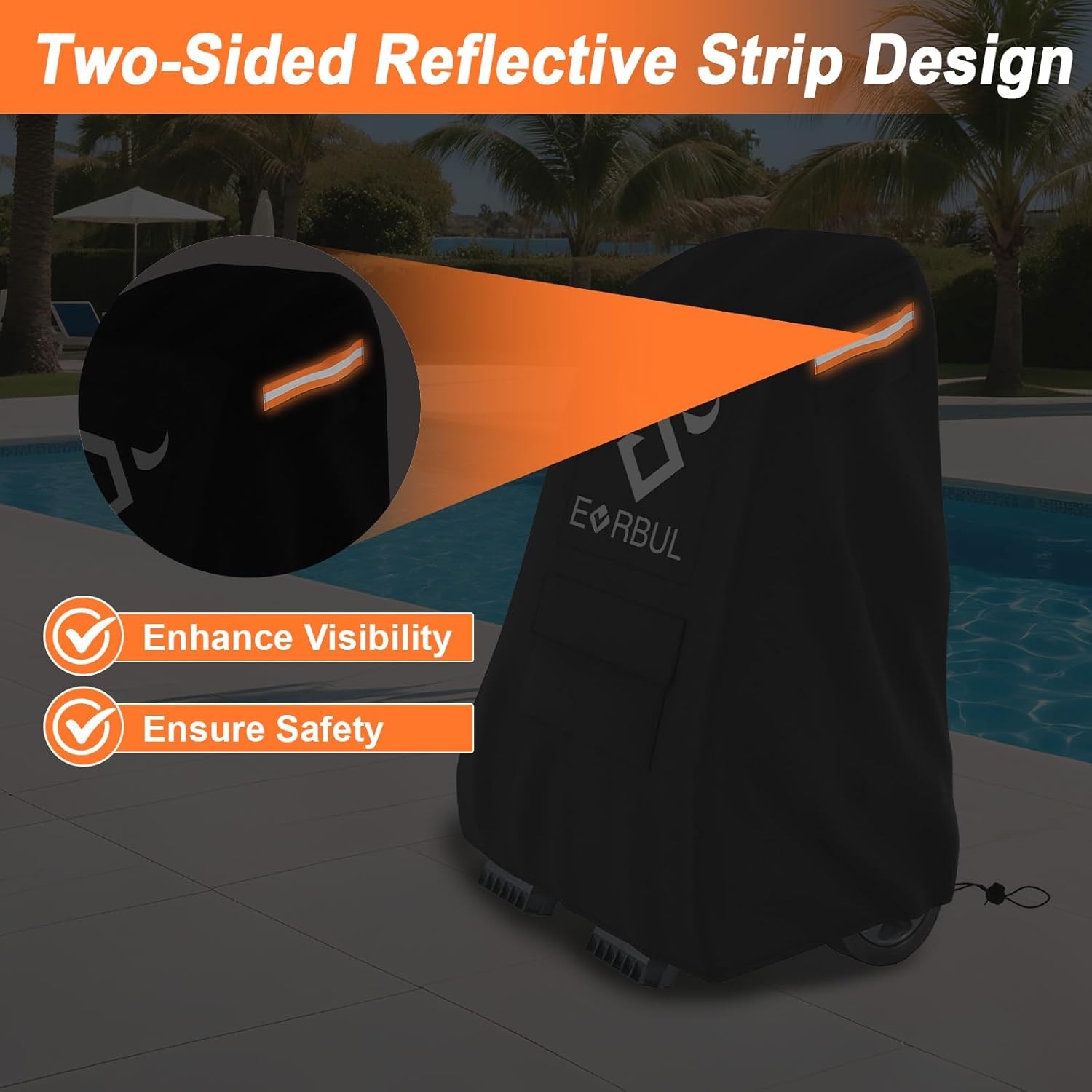 Robotic Pool Cleaner Cover for Most Pool Caddies Up 26&Prime; L x 22&Prime; W x 42&Prime; H