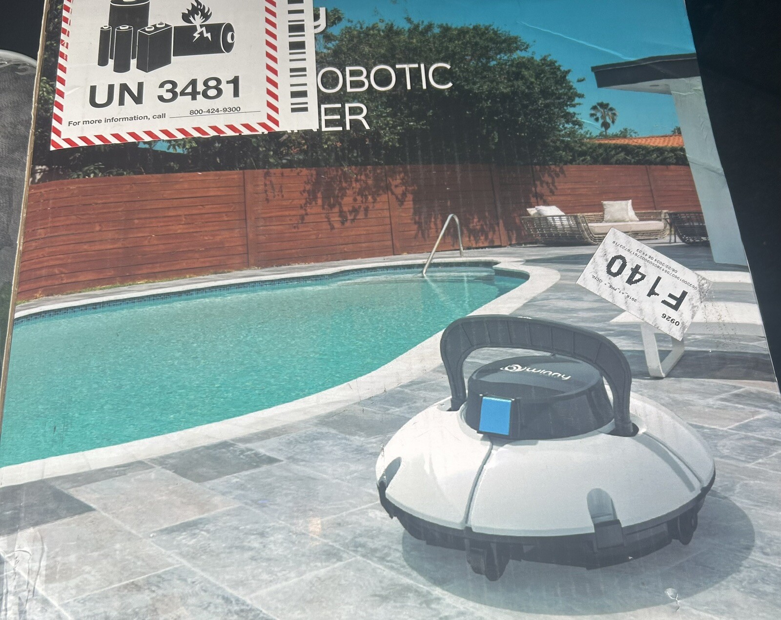 Cordless Robotic Pool Cleaner, Winny Pool Cleaner Automatic Pool Vacuum wit (SR)