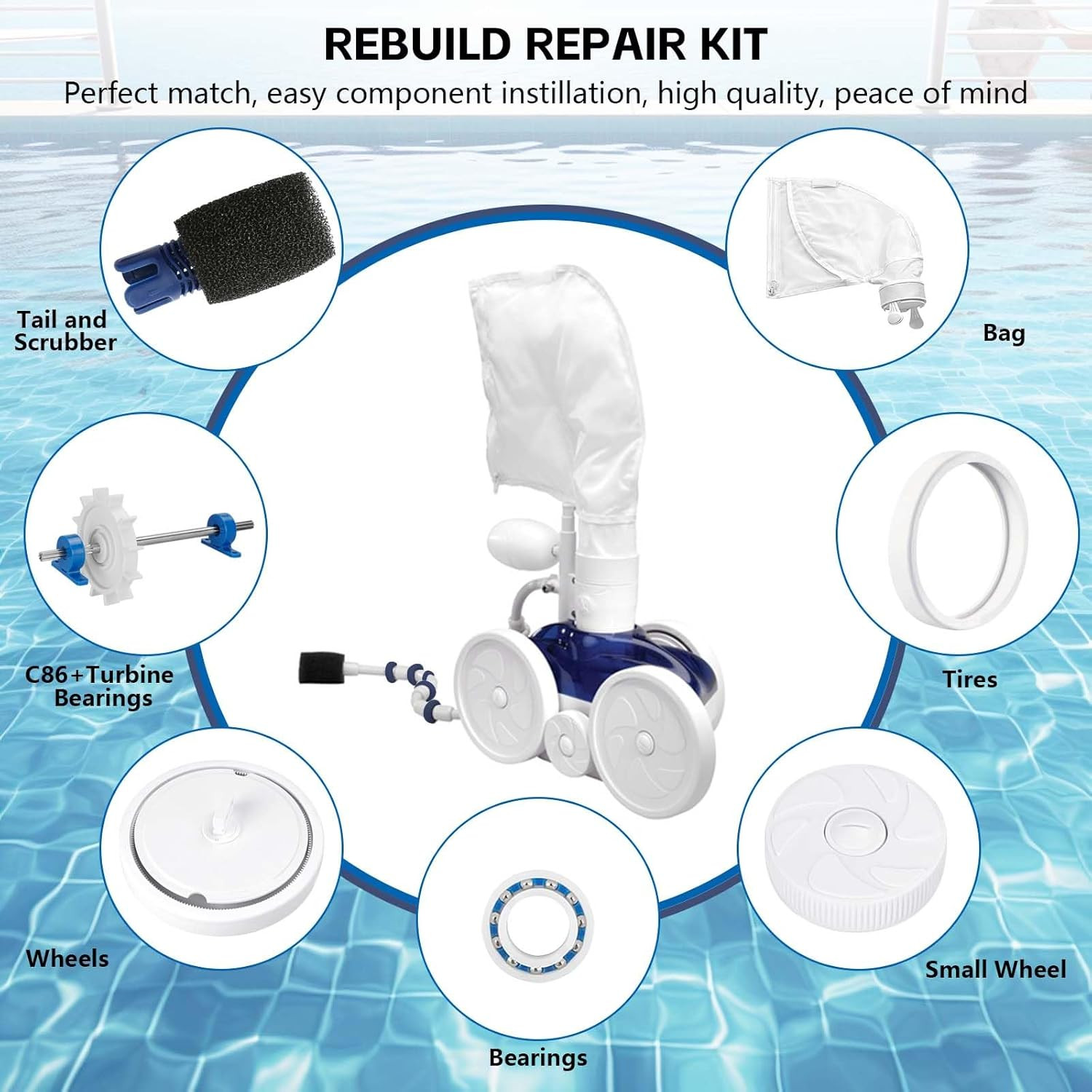 Zodiac Polaris 180 280 Pool Cleaner Repair Kit – Durable & Easy to Install Parts