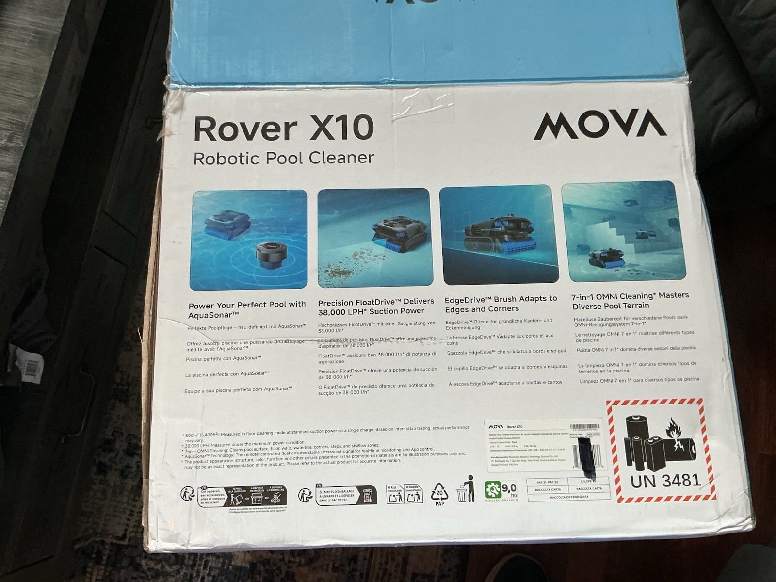 MOVA Rover X10 Robotic Pool Cleaner Floor/Walls/Waterline, Smart App Control