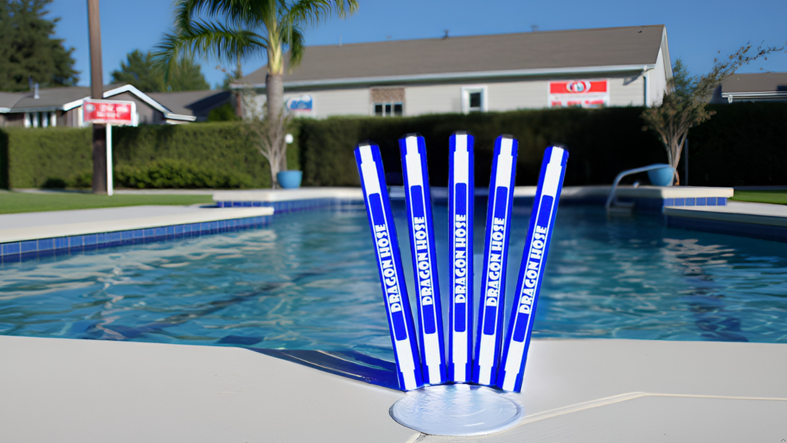Pool Cleaner Hose Anti-Tangle Snap-On Stabilizers for 0.75&Prime; OD (7PK- Ocean Blue)