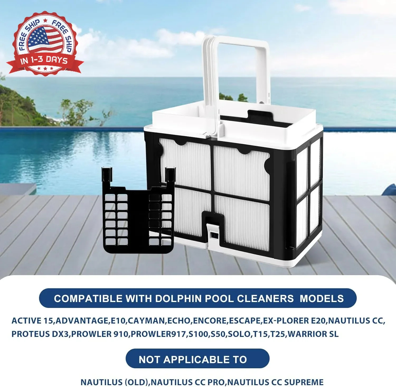 Ultra-Fine Filter Basket Part Number 9991460-r1 Compatible with Dolphin Nautilus