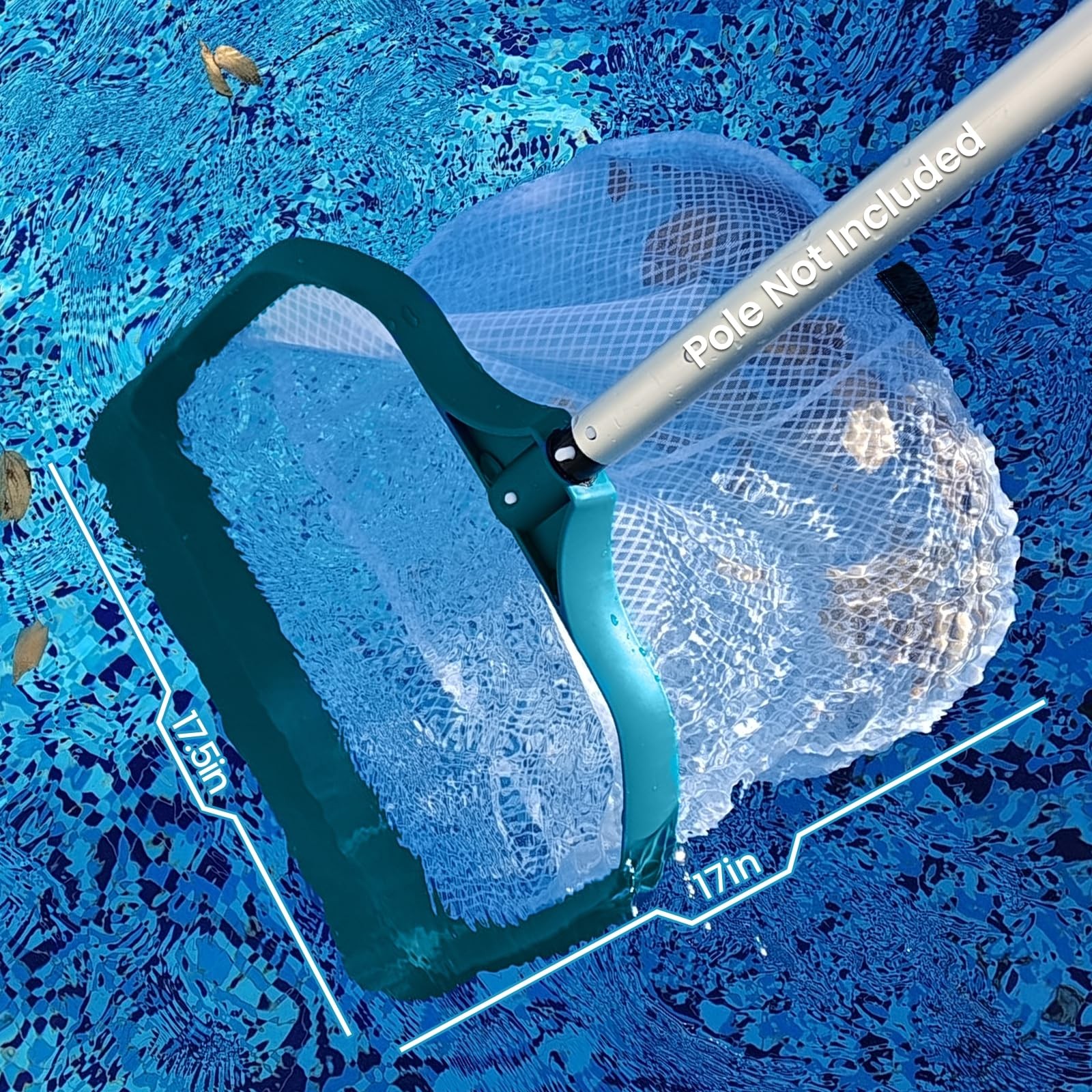 POOLWHALE Pool Skimmer Net – Upgrade Swimming Leaf Diamond Rake, Green