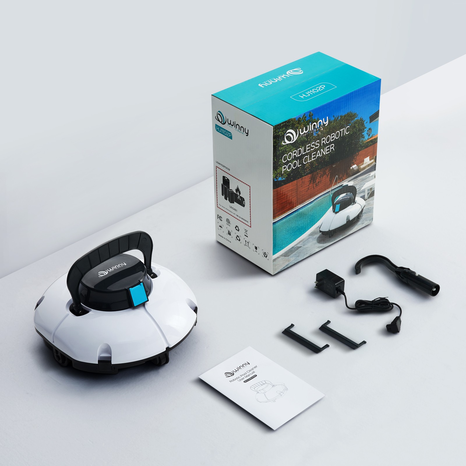 Winny Pool Cleaner Vacuum Above-ground Pool Pool Robotic 80mins 645 SQ.FT