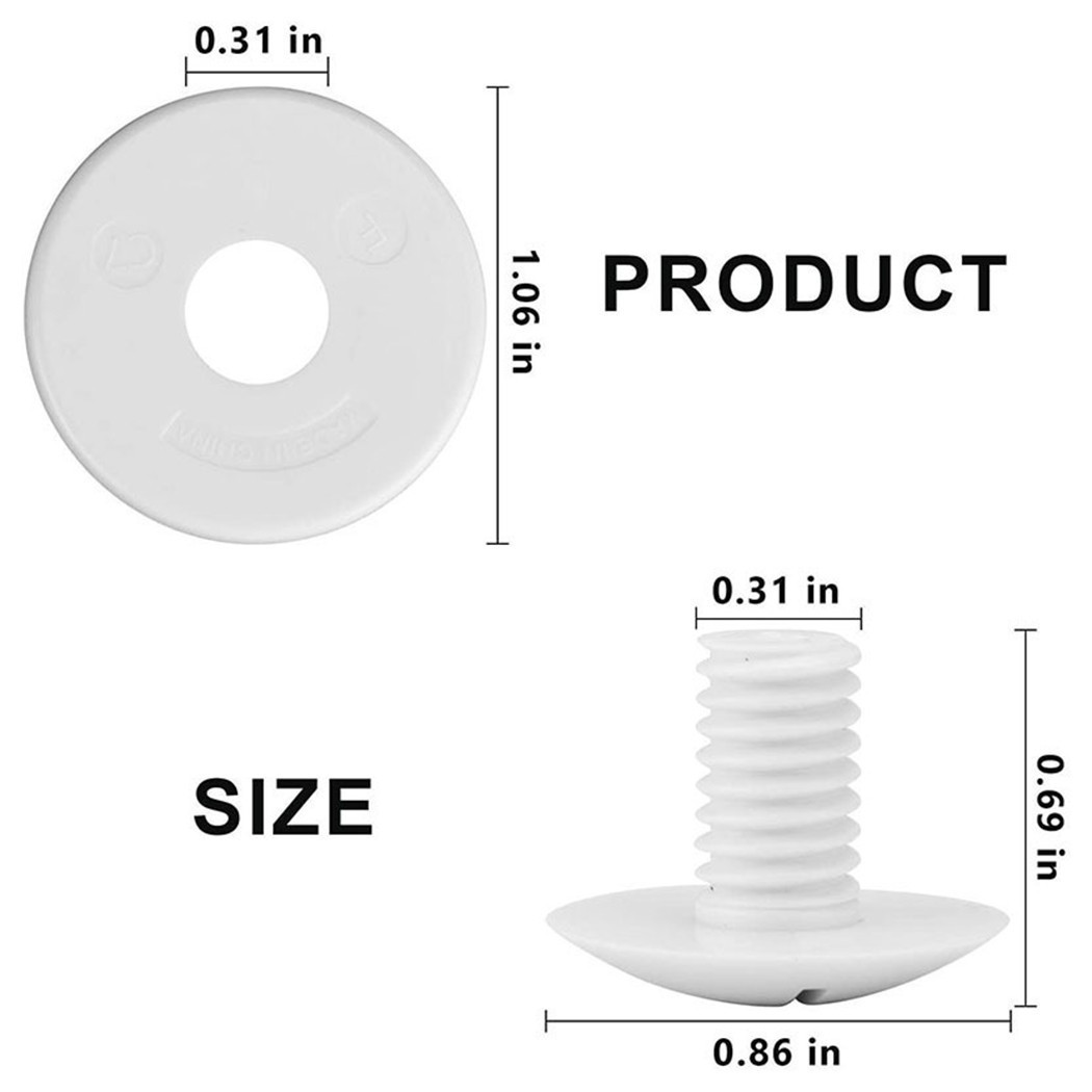 Replacement Wheel Screws Kit Wheel Screw White 6Pack C-55 C55 High Quality