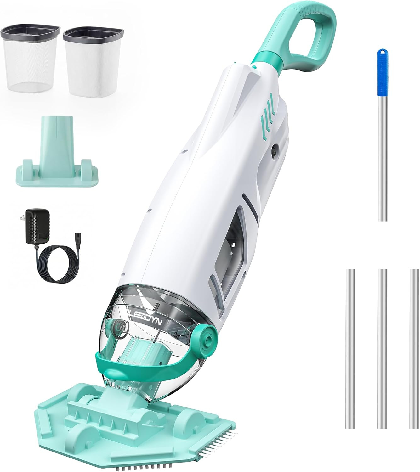 Cordless Handheld Pool Vacuum 18.5 GPM, above Ground Pool Vacuum Cleaner with 60